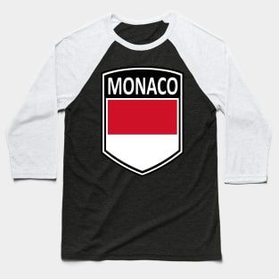 Flag Shield - Monaco Baseball T-Shirt